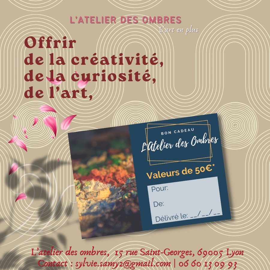 Bon cadeau de l'Atelier des Ombres